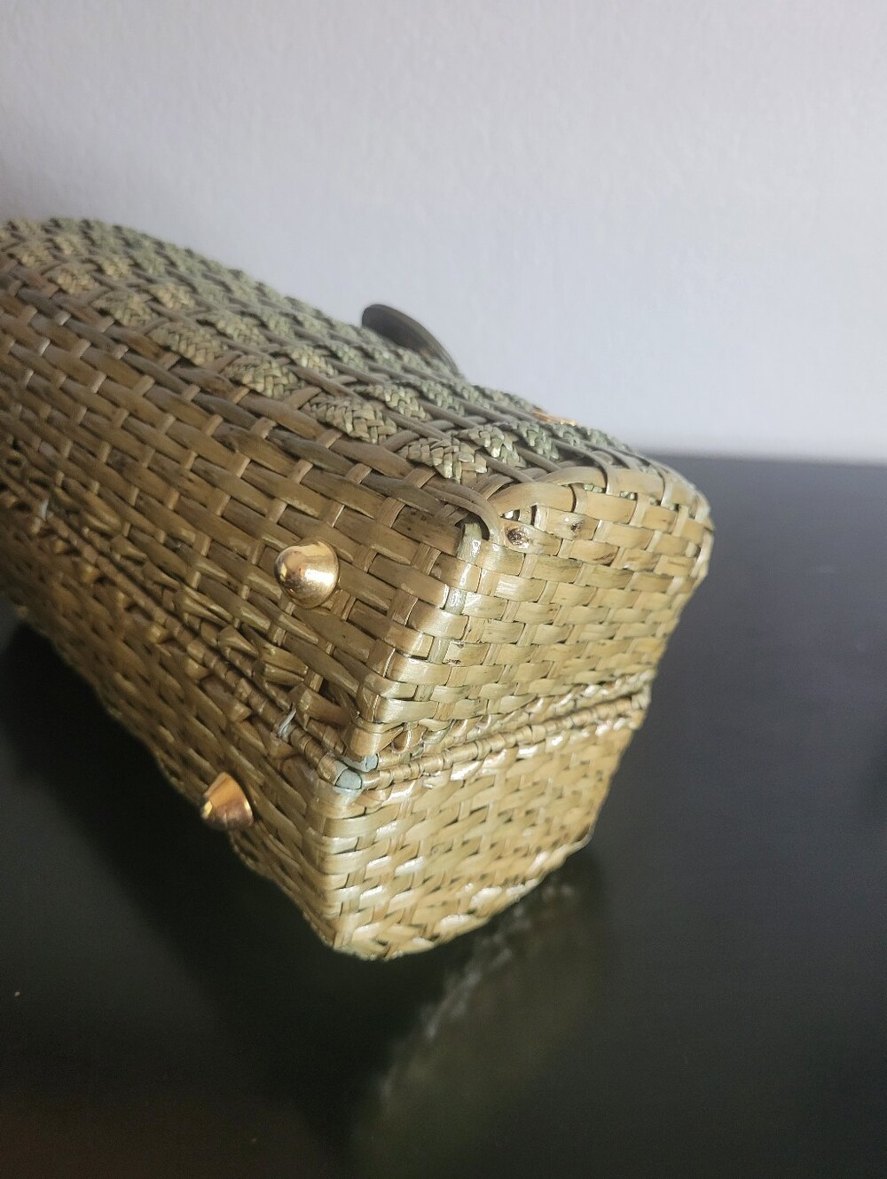 Vintage  Bally   Woven Straw bag - Picture 5 of 12